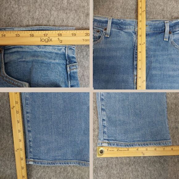 J. CREW Women's 32 (Actual 38x28.5) Slim Boyfriend Jeans Blue Denim Straight - Picture 6 of 8